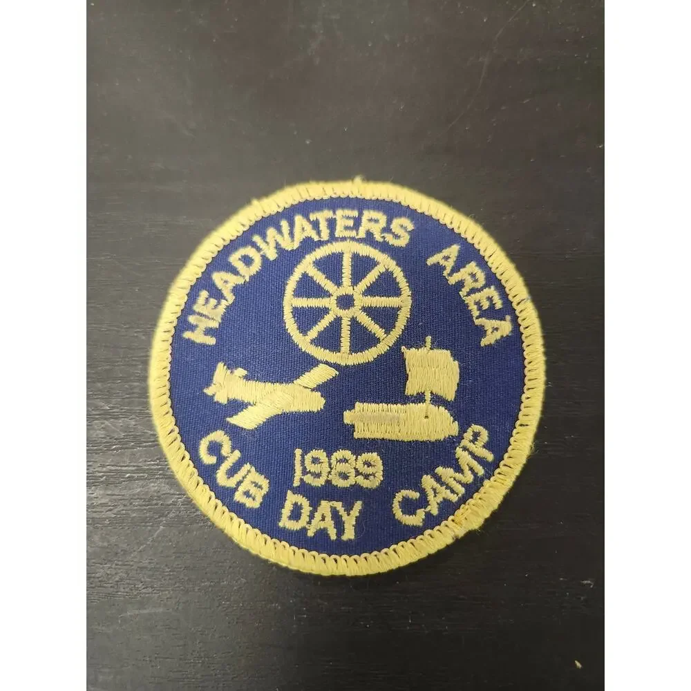 1989 Headwaters Area Cub Day Camp Patch BSA Vintage Boy Scouts Memorabilia Retro